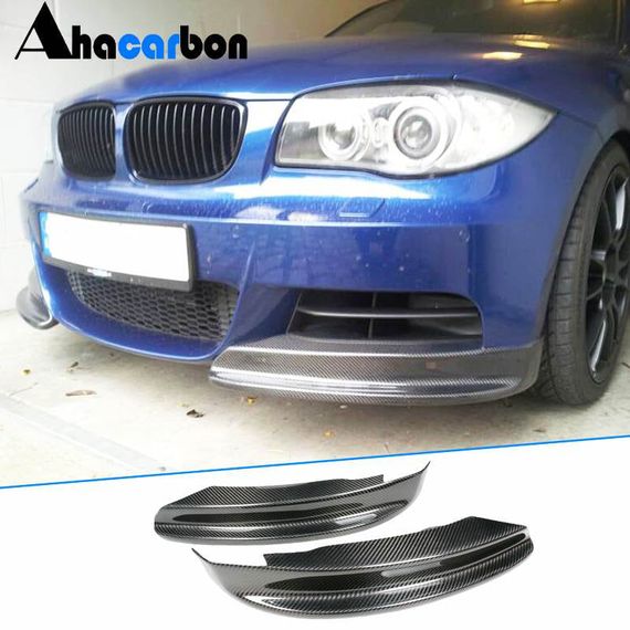 Накладки на передній бампер Flap (для E82/E88 M-Sport, Карбон) для BMW 1 серія E81/82/87/88 2004-2011 рр