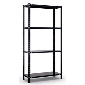 Стеллаж металлический Siker G7530J 150x75x30 см 5 полок черный для склада, гаража и дома 42400261