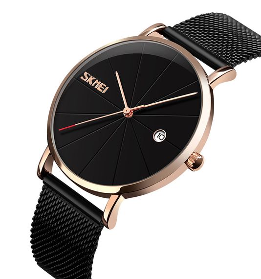 Чоловічий годинник Skmei 9183RGBK Black-Rose Gold | Зображення 1