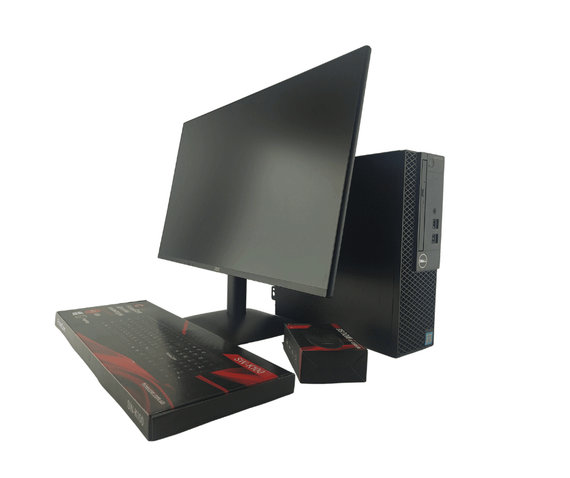 Комплект ПК: комп'ютер Dell OptiPlex 3050 SFF / Intel Core i5-6400 (4 ядра по 2.7 - 3.3 GHz) / 8 GB DDR4 / 240 GB SSD / Intel HD Graphics 530+ Новий монітор AOC 24B31H/24" (1920x1080) IPS / Кабелі б/в + Подарунок Дротова клавіатура + мишка | Зображення 1