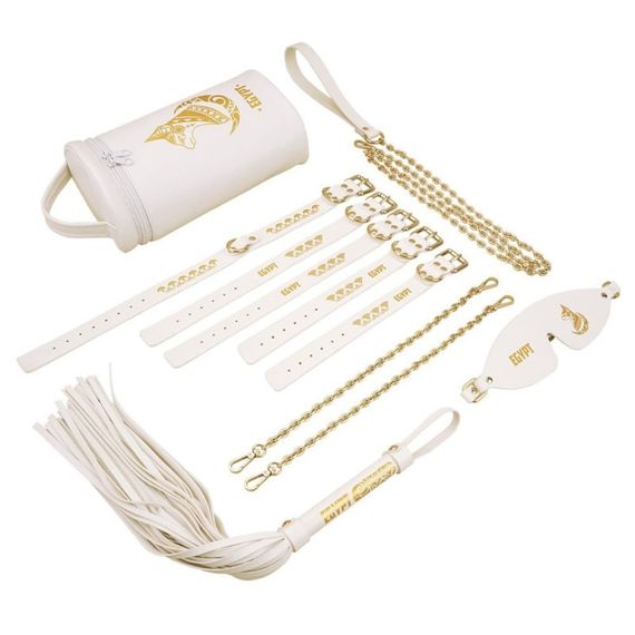 Набор БДСМ Roomfun Egyptian Cat Bondage Kit 9 предметов, белый sexstyle | Зображення 5