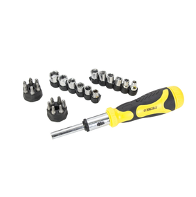 Викрутка реверсивна + насадки торцеві 1/4" 27шт. CrV SIGMA
