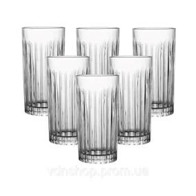 Набор стаканов стеклянных из 6 штук по 360 мл прозрачный HP4165