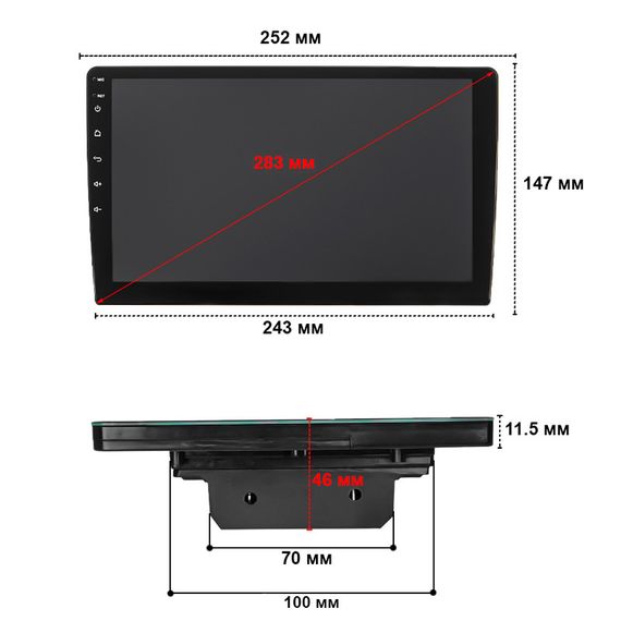 Магнитола 2 din Lesko W-10 экран 10" 2/32GB GPS Wi-Fi 4G Premium Андроид мультимедийная | Зображення 6