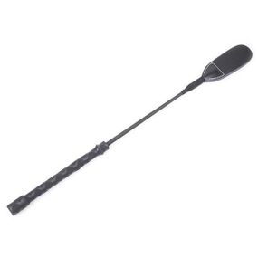 Стек DS Fetish екошкіра Whip PU Leather riding crop, чорний, 46 см