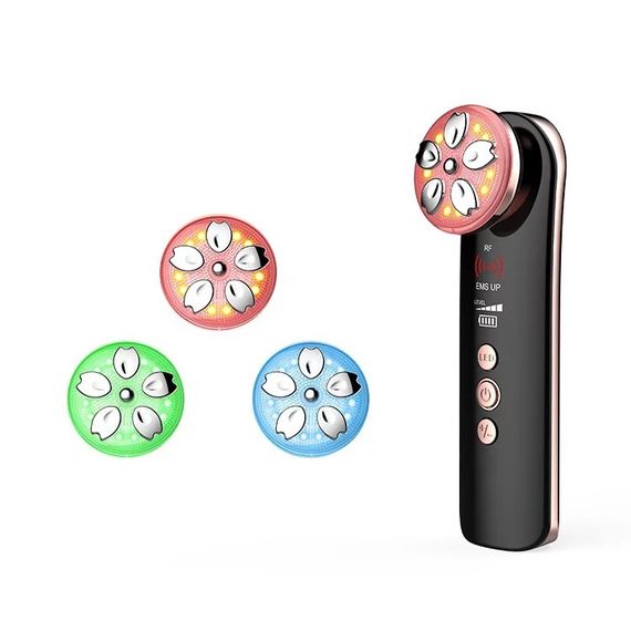 Микротоковый Массажер Для Лица BB 'KASAI' с Функцией RF + LED Светотерапия + EMS и Прибор  Для Лифтинга и Подтяжки Мышц Лица