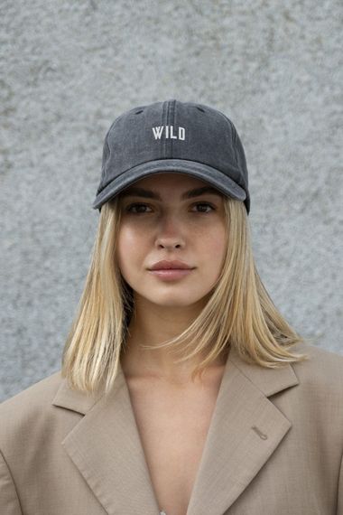 Кепка бейсболка Vintage Without з принтом Wild Black | Зображення 4