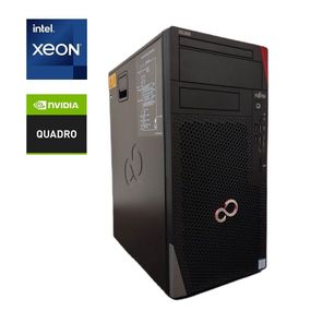 Рабочая станция Fujitsu Celsius W5010 Tower / Intel Xeon W-1250E (6 (12) ядер по 3.5 - 4.7 GHz) / 32 GB DDR4 / 512 GB SSD M.2 + 3000 GB HDD / nVidia Quadro P1000, 4 GB GDDR5, 128-bit / 680W