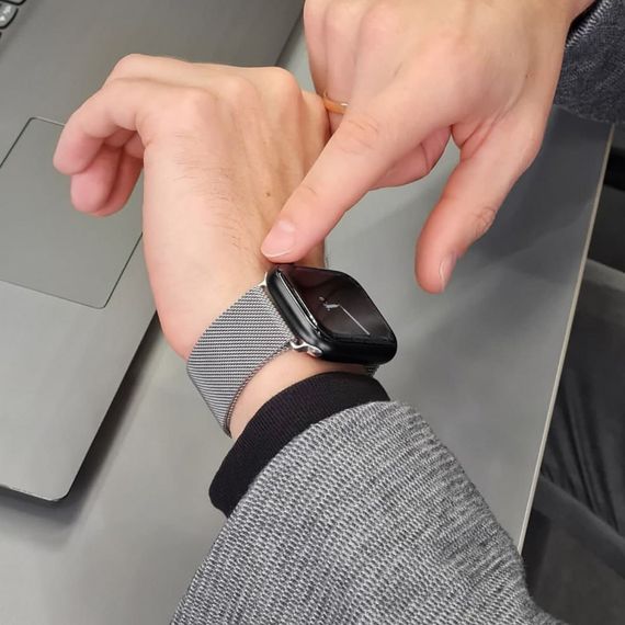 Ремешок Apple Watch Milanese Loop 38/40/41 mm, ремешок для часов apple, ремешок магнитный для смарт часов purple | Зображення 3