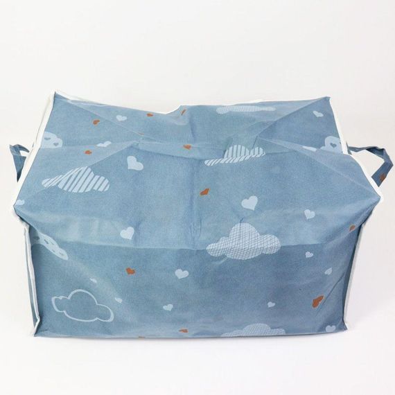 Чехол для постельного белья (60х30х40см), 75л, Синий / Складной органайзер для хранения вещей | Зображення 8