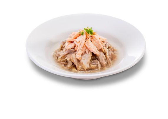 Вологий корм для котів з тунцем та лососем Cherie Hairball Control Tuna & Salmon, 80 гр | Зображення 1