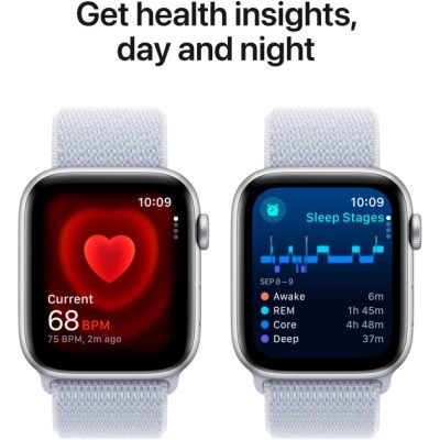 Смарт-часы Apple Watch SE 2024 GPS 40mm Silver Aluminium Case with Blue Cloud Sport Loop (MXEE3QH/A) | Зображення 4