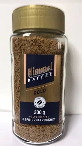 Кофе растворимый гранулированый Himmel GOLD, 200г, Германия, в стеклянной банке сублимированный