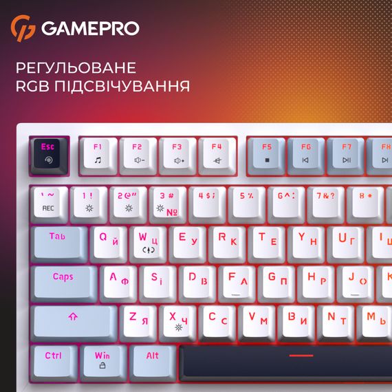 Клавіатура GamePro Genesis Warden MK160BL Outemu Swithes USB White (MK160BL) | Зображення 5