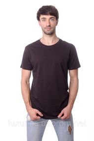 Чоловіча футболка коричнева, футболка класична чоловіча OverSize, футболка літня, стильна футболка XXL