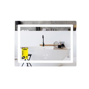 Зеркало Lidz Kubis (KU2) 700х500 с LED-подсветкой Touch, с антизапотеванием, с диммером, рег. яркости LD78LF90448486