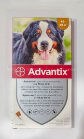 Средство от блох и клещей Advantix для собак от 40 до 60 кг