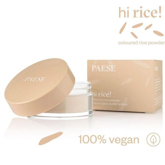 Пудра рассыпчатая тонирующая Рисовая Paese Hi Rice! - 10 Light Beige (10 g)