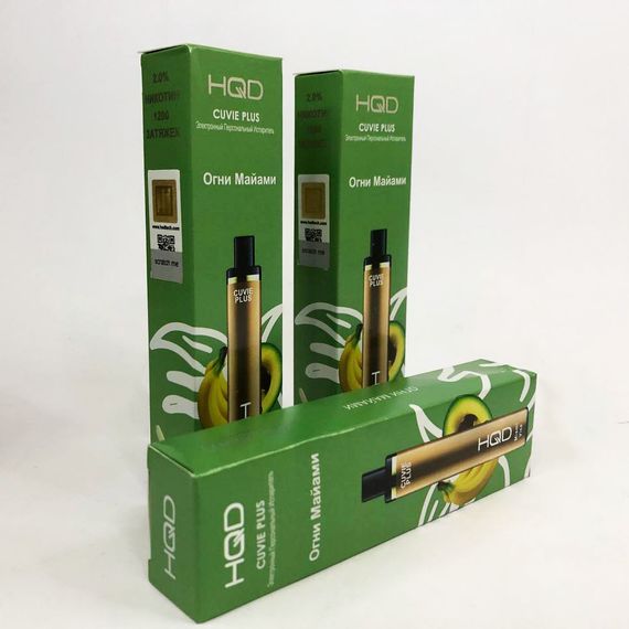 Одноразовая pod-система HQD Cuvie PLUS 1200 puffs. Огни Майами | Зображення 2