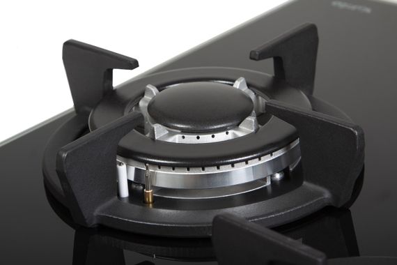 Газова панель три конфорки Ventolux HG430-G3G CEST (BK) чорне скло | Зображення 5