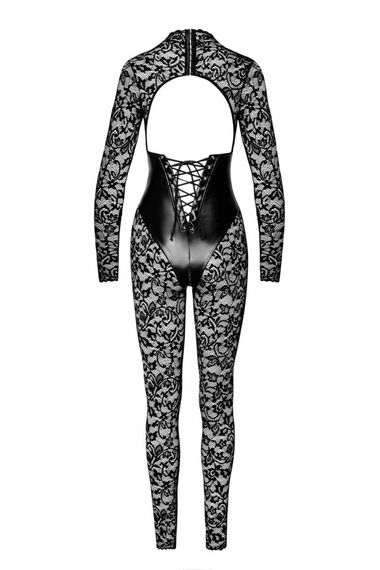 Комбінезон Noir Handmade F299 Enigma lace catsuit with underbust bodice Чорний XL | Зображення 4