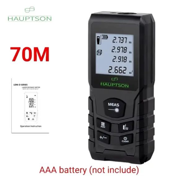 Цифровой лазерный дальномер рулетка HAUPTSON 70 метров | Зображення 1