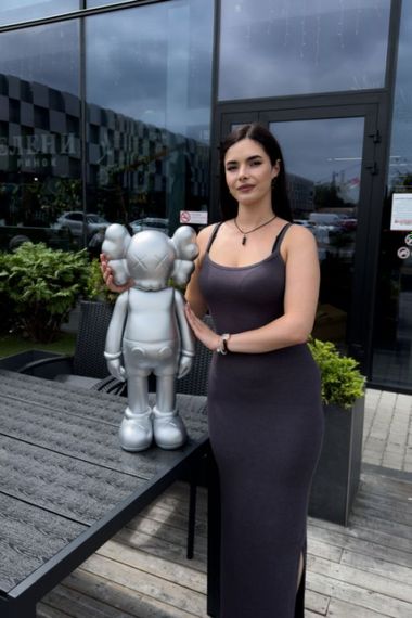 Статуетка Kaws Dissected Companion Silver колекційна фігурка для інтер'єру 70 см срібний kw015 | Зображення 2
