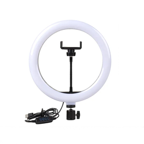 Кольцевая USB LED лампа с поворотным механизмом Белый , 26 см