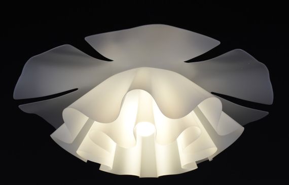 Люстра стельова на 1 лампочку 27929 Білий 21х50х50 см. | Зображення 1