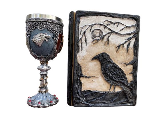 Подарунковий набір Келих 3D Гра Престолів і Блокнот 3D «Тінь Ворона»