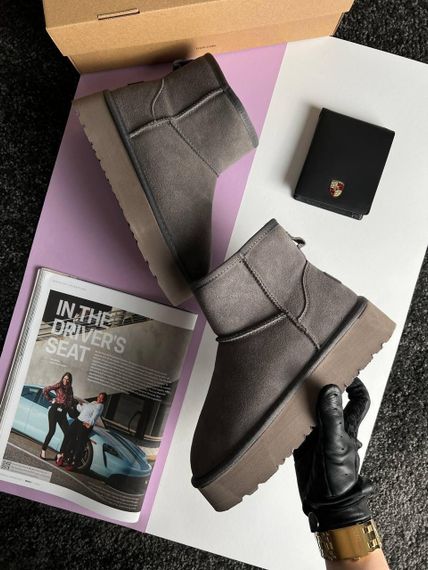 Угги UGG Classic Mini Platform Grey Fur 39 25 см | Зображення 7