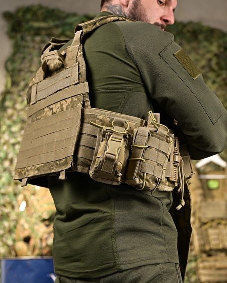 Плитоноска 4 швидких скидання з наплічником Cordura піксель ПП4632 | Зображення 4