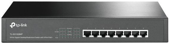 Коммутатор TP-LINK TL-SG1008MP 8xGE/PoE 126W неуправляемый 13&quot; 1U (TL-SG1008MP)