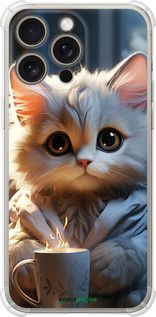 Чохол на iPhone 15 Pro Max Білий кіт "5646sp-3098-2448"