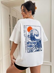 Футболка жіноча з принтом повсякденна L Білий