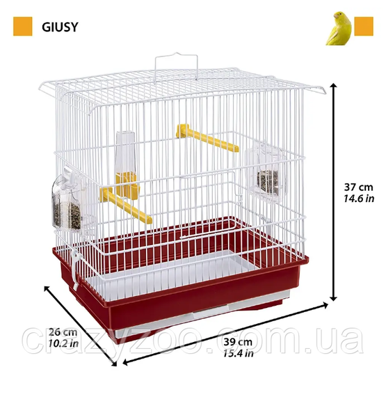 Клітка для канарок та маленьких птахів Ferplast Giusy 39х26х37 см 52008514 | Зображення 1
