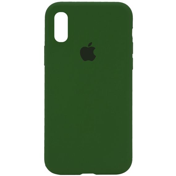 Чехол Silicone Case Full Protective (AA) для Apple iPhone XS Max (6.5") Зелений/Dark Olive