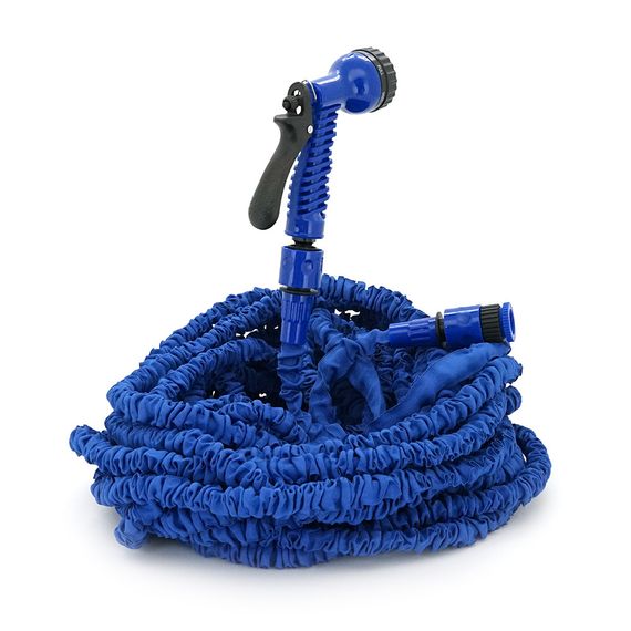 Шланг Садовий KY-600B, 20-60м/200ft, + розпилювач, насадка на кран, Blue, Box | Зображення 1