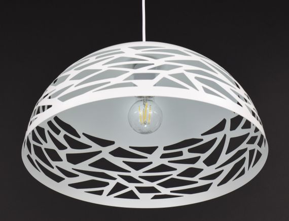 Люстра підвісна на 1 лампочку 27840 Білий 30-180х40х40 см. | Зображення 4