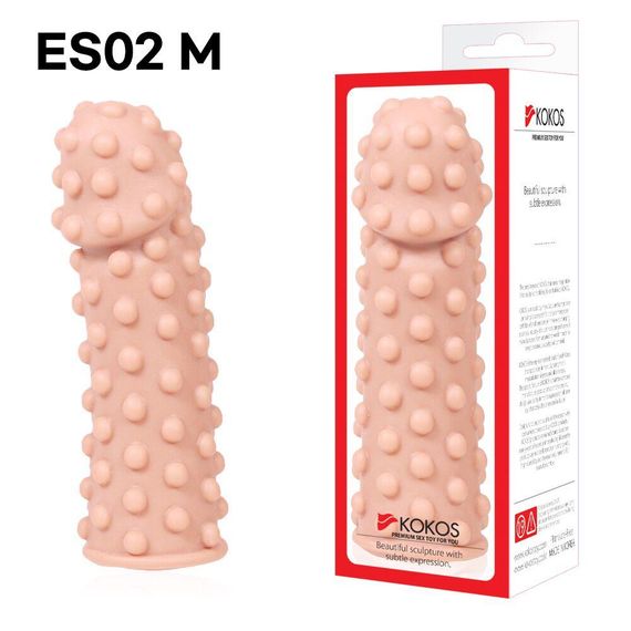 Насадка на член Kokos Extreme Sleeve ES.02 розмір M, Телесный | Зображення 3