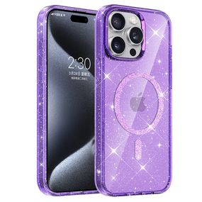 Чехол TPU Eclipse Sparkle (MagFit) для Apple iPhone 15 Pro Max (6.7") Purple