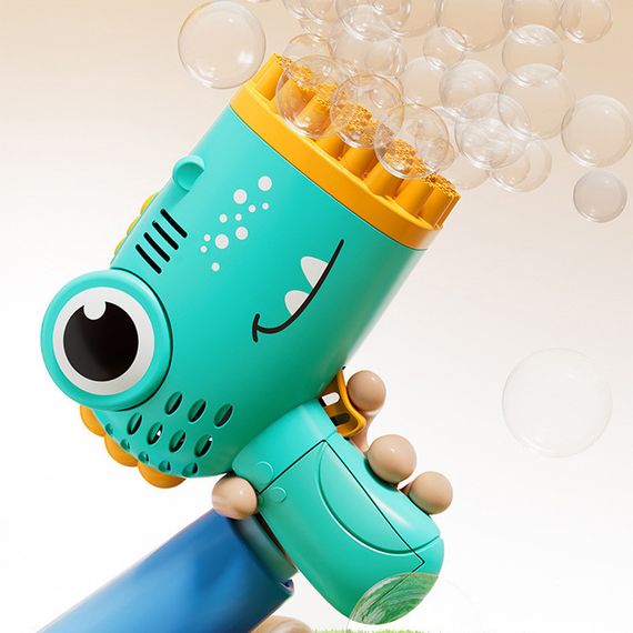 Пистолет для мыльных пузырей Dinosaur Bubble Gun с насадкой на 40 отверстий 50ml Green | Зображення 2