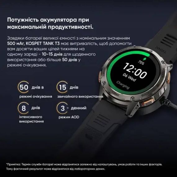 Смарт-годинник тактичний Kospet Tank T3 Metal Black (KTT0003MB) | Зображення 5