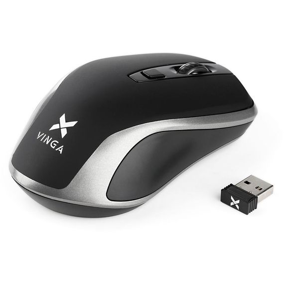 Мишка Vinga MSW-909 Silent black-grey | Зображення 3