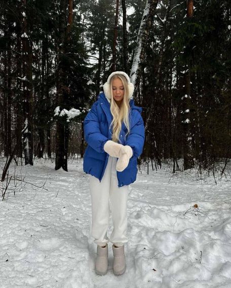 Тепла куртка жіноча дута з капюшоном на синтепоні розмір 42/48 колір синій  pp007 | Зображення 3