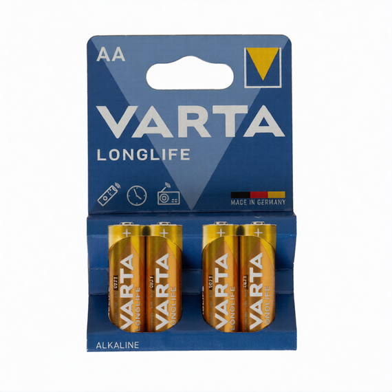 Батарейки Varta Longlife AA (LR6) 1.5V лужні, комплект 4 шт.