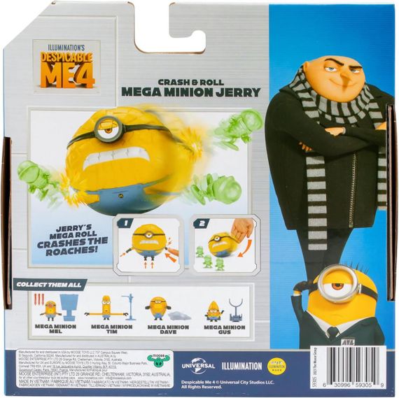 Игровая фигурка Мега миньона Джерри из Гадкий я 4 Оригинал Minions Despicable Me 4 Crash & Roll Mega Jerry | Зображення 2