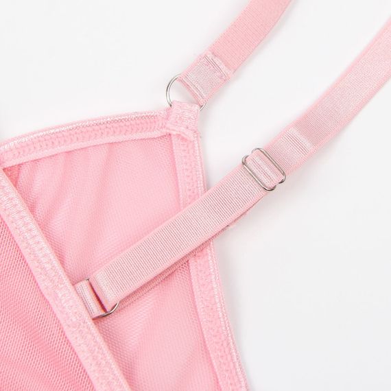 Сексуальний рожевий комплект Star Night з декоративними стразами та ланцюжками, M Sex Aura | Зображення 7