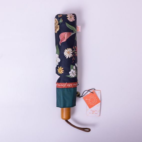 Парасолька механічна елегантна з принтом міцна надійна з поліестеру діаметр 99 см Чорний HP-23-15B | Зображення 2