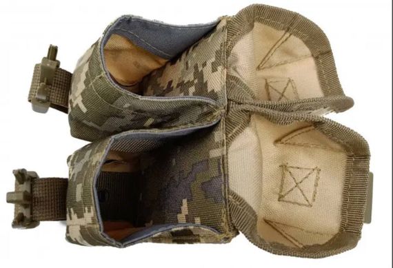 Підсумок гранатний подвійний піксель ЗСУ MM-14 (MOLLE, підсумок для гранат на розгрузку, жилет, РПС) | Зображення 4